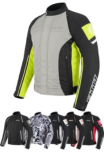 Image of FITIZ Premium Motorcycle Jacket Men for Adventure/Touring with Cordura Textile Summer Winter Windproof Bike Jacket for Racing, Riding Removeable CE Approved Protections