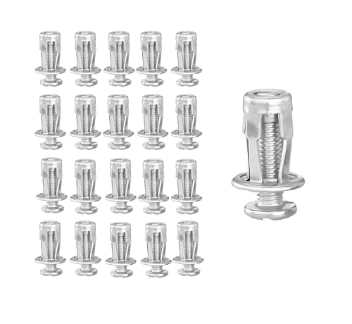 Image of 20pcs Hollow Wall Fixings M4 x 20mm, Carbon Steel Hollow Door Anchors, Cavity Wall Anchors for Drywall, Plasterboard, Metal Sheets and Hollow Panels