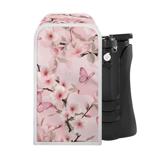 Image of Hudotybom Can Opener Cover Pink Flower Can Opener Dust and Stain Protection Small Applicance Cover for Kitchen Fits Most Electric Automatic Can Openers