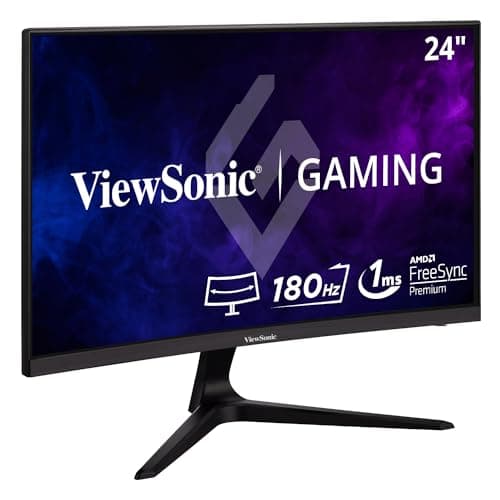 Image of ViewSonic OMNI VX2418-C 24-inch 1080p 165Hz Curved Gaming Monitor, with 1ms Response Time, AMD FreeSync Premium, 1500R Curve, Integrated Speakers.