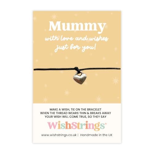 Image of WishStrings ‘With Love and Wishes Just for You’ Mummy Wish Bracelet | Thoughtful Gift for Mum | Handmade Keepsake for Mother’s Day, Birthday or Just Because