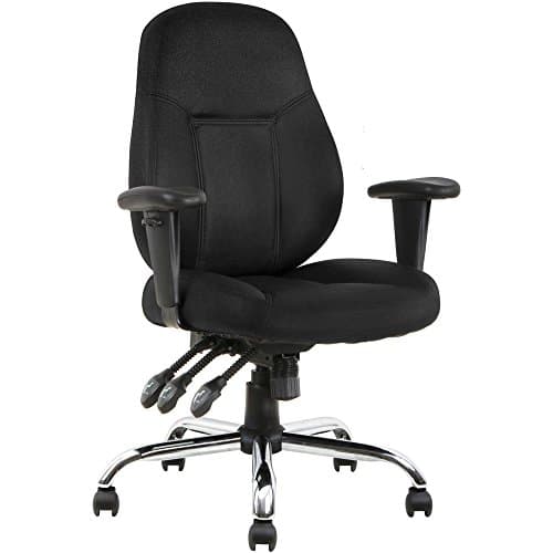 Image of Dynamic Storm Task Operator Fabric Chair with Arms - Black