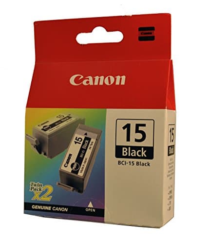 Image of CANON Pack of 2 BCI-15 Ink Cartridges - Black for Canon Bubble Jet i 70, 80