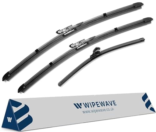 Image of WipeWave Windscreen Wiper Blades for Ford B-Max 2012-2018 Box, MPV, 28" 26" 12" Front and rear Pinch Tap, Rear Special Enhanced Clarity, Easy Replacement