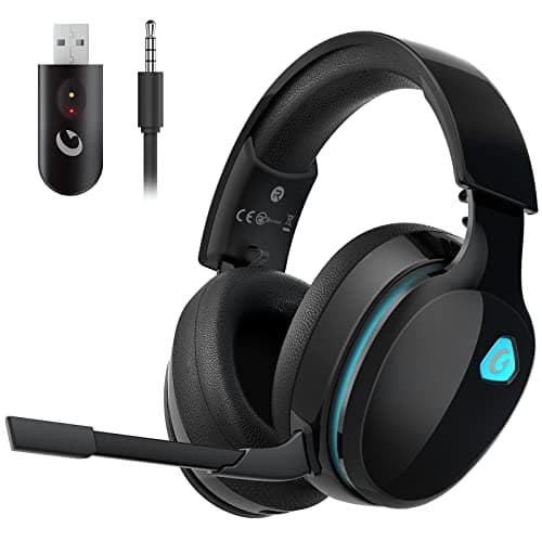 Image of Gvyugke 2.4GHz Wireless Gaming Headset for PC, PS5, Mac, Switch, Bluetooth Wireless Gaming Headphones with Detachable Noise Cancelling Microphone, 3.5mm Cable Mode for Xbox Series