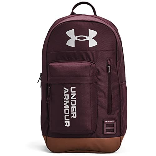 Image of Under Armour Adult Halftime Backpack , Dark Maroon (600)/Metallic Silver , One Size Fits All