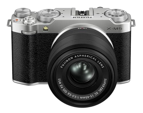 Image of Fujifilm X-M5 XC15-45mm F3.5-5.6 OIS PZ Mirrorless Digital Camera Lens Kit - Silver