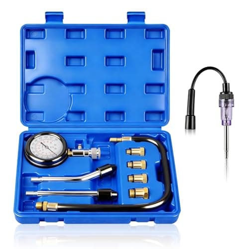 Image of Compression Tester With Spark Plug Tester Kit for Petrol Engine Fits Automotives and Motorcycles