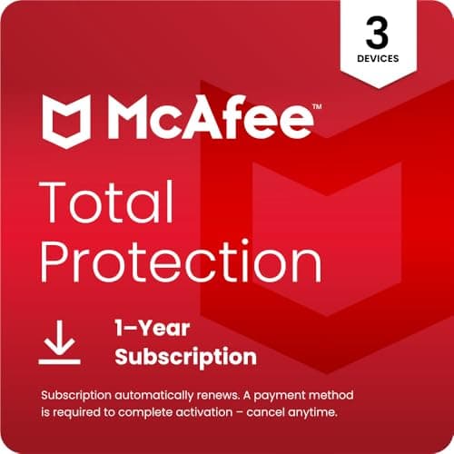 Image of McAfee Total Protection 3-Devices 2026 | Security Software, Antivirus, VPN, Scam Protection | 1-Year Subscription with Auto-Renewal | Digital download