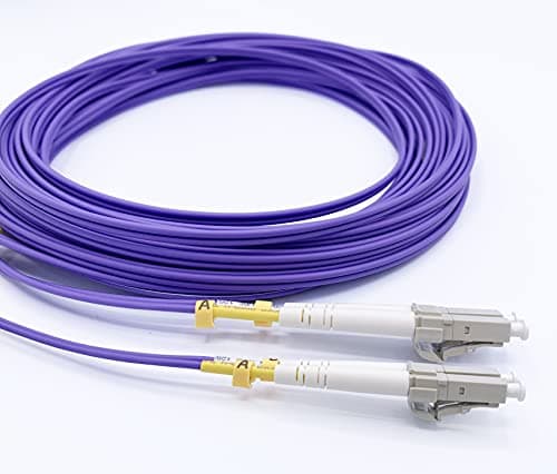 Image of Elfcam Fiber Optic Cable LC/UPC to LC/UPC OM4 Multimode Duplex 50/125um LSZH (1M (3.28ft))