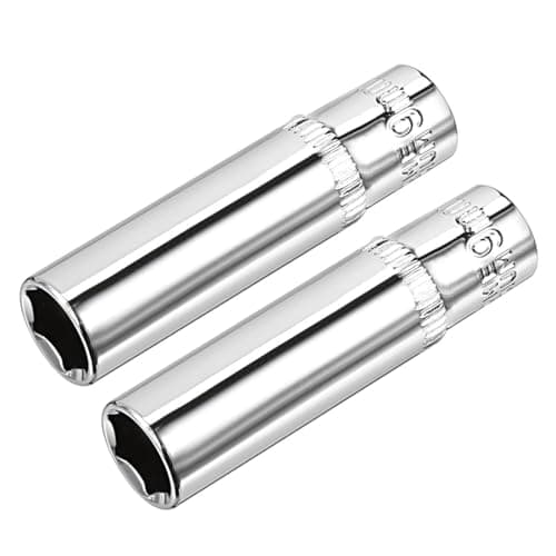 Image of TA-VIGOR 2Pcs 1/4 Inch Drive 9mm 6-Point Deep Socket, Metric, Cr-V Drive Socket for Auto Repairing and Household