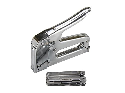 Image of Arrow AT50 Heavy Duty Staple Gun with Free Multi Tool – Durable Steel Construction, Smooth Jam‑Resistant Action, Ergonomic Grip – Ideal for Upholstery, Carpentry & DIY