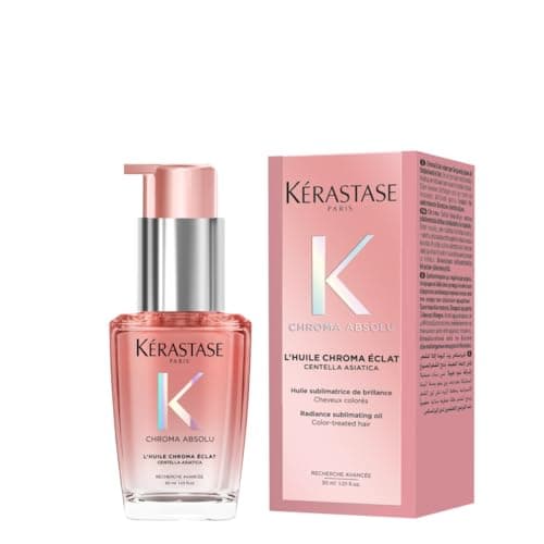 Image of Kérastase Chroma Absolu, High Shine Hair Oil for Damaged Colour-Treated Hair, Lightweight Formula with Lactic Acid, Huile Chroma Éclat, 30ml