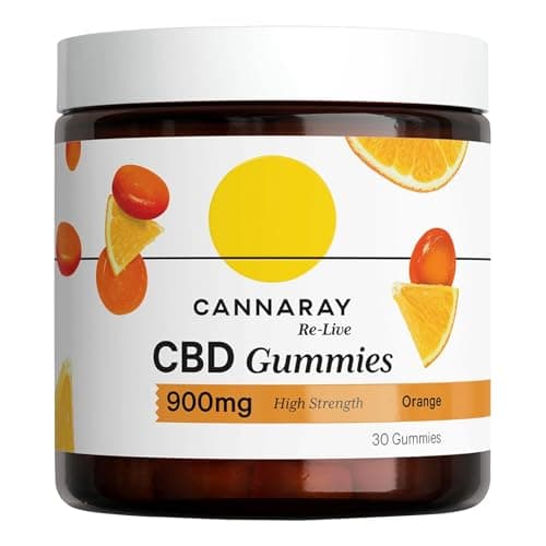 Image of Cannaray CBD Gummies, 900mg | High Strength | Delicious Natural Orange Flavour (30 Gummies)