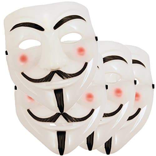 Image of HENBRANDT V FOR VENDETTA MASK ANONYMOUS HALLOWEEN GUY FAWKES FANCY DRESS UP ADULT COSTUME