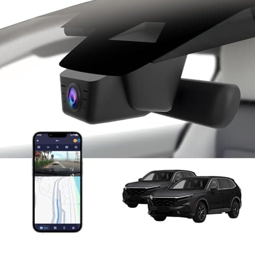 Image of FUVYMYT Front 4K Dash Cam for Honda CR-V 2023 2024 2025 Sport Touring EX EX-L Hybrid (Gen6)(Model B),Easy Installation,OEM-Style,Collision Detection,Loop Recording,WiFi & App,64G Card
