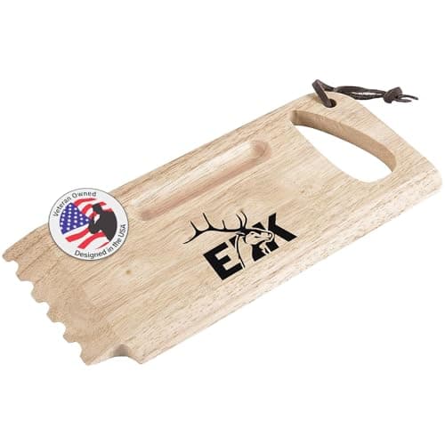 Image of ELK Bristle-Free Grill Scraper - Natural Rubberwood BBQ Cleaning Tool for Grates - Ergonomic Handle, Multipurpose Grill Accessory for Outdoor BBQ Enthusiasts