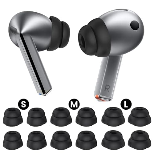 Image of Delidigi Ear Tips for Samsung Galaxy Buds 4 Pro (2026)/Buds 3 Pro (2024), 6 Pairs Double Flange Silicone Eartips Earbuds Earplug Replacement Accessories for Galaxy Bus4/Bus3 Pro Series S/M/L Size