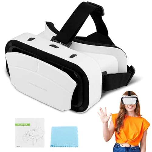 Image of Virtual Reality Goggles, 3D VR Glasses Adjustable VR Virtual Reality Headset with Wide Angle Lens, Universal 3D Headset HD Goggles for 4.7-7.2'' Phone for Mobile Games & Movies