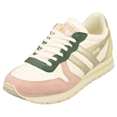 Image of Gola Daytona Quadrant Womens Fashion Trainers in Off White Pink - 4 UK