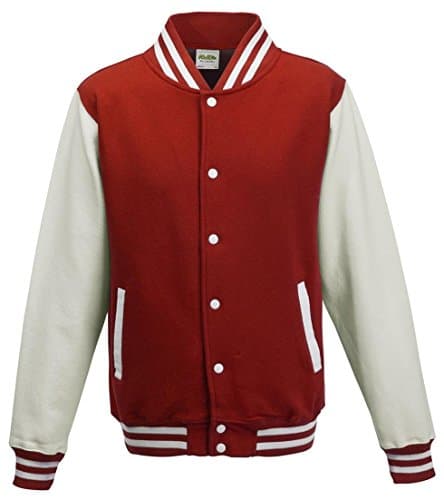 Image of AWDis JH043MOXN / BURM, Men's Jacket, Red (Fire Red/White), Large