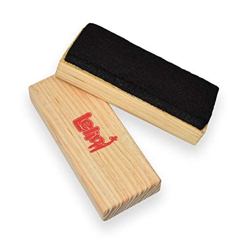 Image of Lelin Chalkboard Premium Wool Felt Eraser with Solid-Wood Handle Campus Style Cleaner Blackboard Whiteboard School Office Kitchen for Teachers and Children
