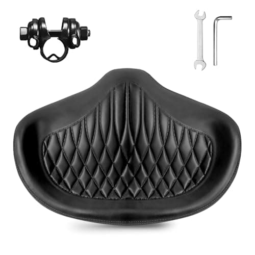 Image of AEYINO Noseless Oversized Bike Seat for Men and Women,Comfortable Wide Bicycle Saddle Waterproof Soft Memory Foam Padded Replacement Cushion for MTB,Peloton,Mountain,City,Road,Exercise Bikes
