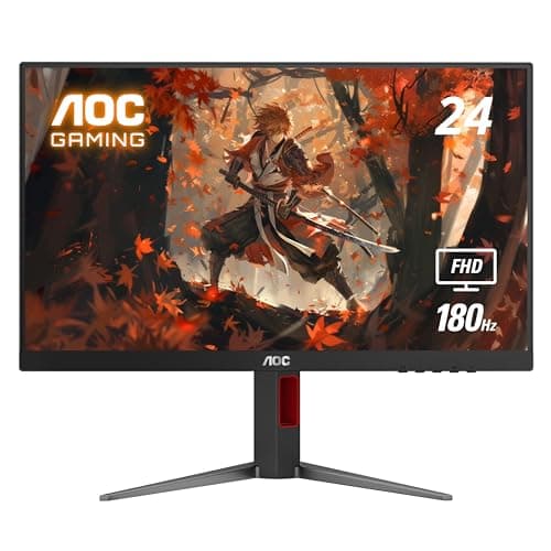 Image of AOC 24G4 24" Gaming Monitor, 1920x1080 Full HD IPS Panel, 180Hz 1ms, 1x HDMI 2.0, 1x Display Port, Adaptive Sync, Audio Headphone Output, Ready