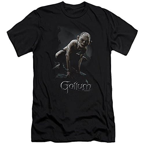 Image of Lord of the Rings Lor - Mens Gollum Premium Slim Fit T-Shirt, Medium, Black