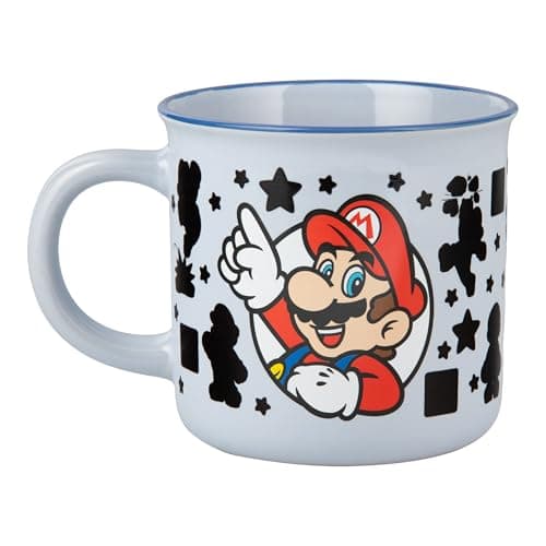 Image of Paladone Super Mario Heat Change Mug, Colour Changing Ceramic Mug 350ml (11 fl oz), Official Nintendo® Drinkware