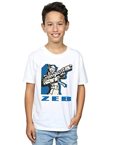 Image of Star Wars Boys Rebels Zeb T-Shirt White 5-6 Years