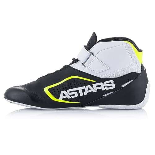 Image of !SD! Alpinestars 2022 TECH-1 K V2 SHOES - Black/White/Yellow - UK 9.5 / US 11 / EU 44