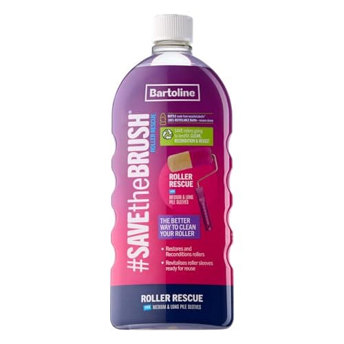 Image of Bartoline Save the Brush® Roller Rescue 1L – Premium Roller Cleaner for Water & Most Oil-Based Paints Biodegradable, Non-Hazardous, Quick-Clean Formula – Restores Roller Softness