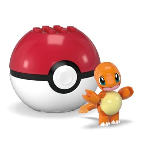 Image of Mega Brands Pokemon Construx in Pokeball Evergreen & Generations - (Charmander)