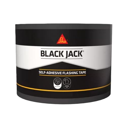 Image of Everbuild Black Jack Strong Self Adhesive Flashing Tape – Natural Lead-Look Finish – 100mm x 3m