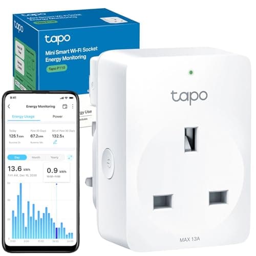 Image of Tapo P110 Smart Plug with Energy Monitoring, Schedule & Timer, Away Mode, Wi-Fi Plug, Voice Control with Alexa & Google, Remote Control, Device Sharing, Guaranteed Safety, Easy Setup and Use