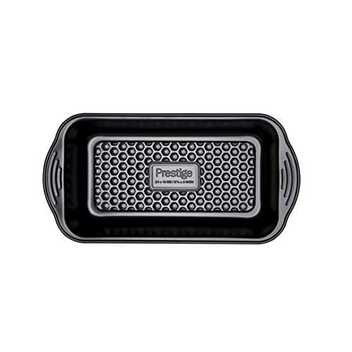 Image of Prestige Aerolift Loaf Tin Non Stick – Cake Tin with Cushion Base, Fridge/Freezer/Dishwasher Safe, Durable Carbon Steel, Perfect for Bread, Loaves, Cakes, – 24cm x 13.5cm x 6 cm / 9 inch x 5 inch