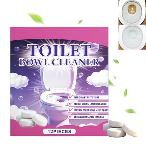 Image of 12PCS Fizzclean Toilet Cleaner, Toilet Cleaner Tablets, Foaming Toilet Cleaner, Powerful Toilet Bowl Cleaner, Effervescent Tablets for Deep Cleaning, Heavy Duty Limescale & Stain Remover