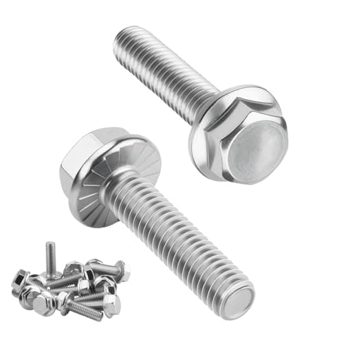 Image of Nuts OT nuts 8 PCS M8 Bolts Silver M8x80mm 304 Stainless Steel Bolts Hex Serrated Flange Bolt Screws Hex Flange Bolt Serrated Flange Anti-Loosening for Machine Tools Furniture Assembly DIY
