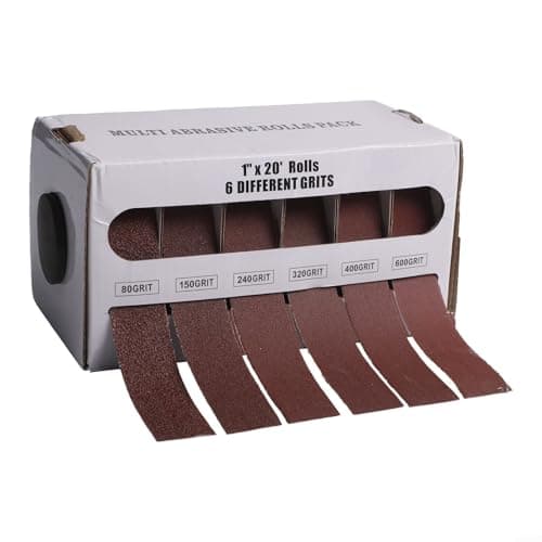 Image of Advokingtap 4Pcs Emery Cloth Roll Sanding Belt 25Mm X 6M With Nylon Backing For Metal Wood Glass Polishing And Grinding In Workshop Or DIY Projects(6 roll)