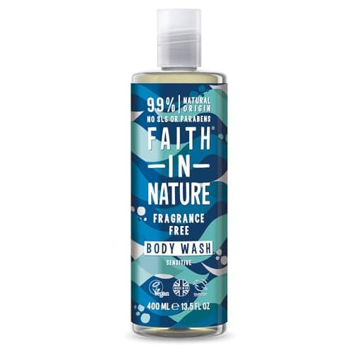 Image of Faith In Nature Natural Fragrance Free Body Wash, Sensitive, Vegan and Cruelty Free, No SLS or Parabens, 400 ml