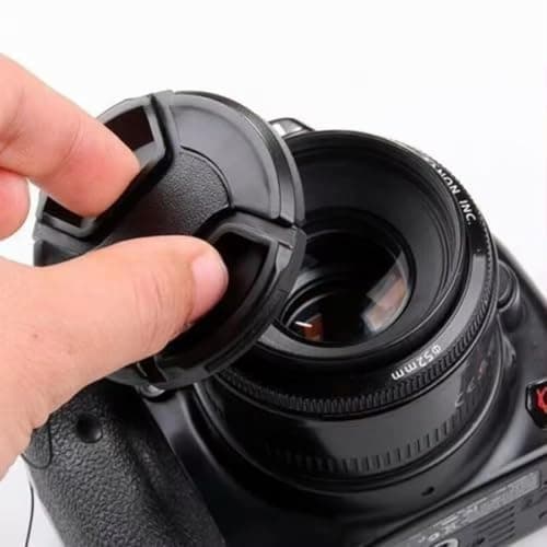 Image of REFLEX CAMERA 62mm Lens Cap – Extra-Strong Spring Center Pinch Snap-On Front Protector with Anti-Loss Rope for DSLR & Mirrorless Lenses – Compatible with Canon, Nikon, Sony, Fujifilm & More (62mm)