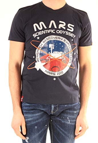 Image of ALPHA INDUSTRIES Men's Mission to Mars T T-Shirt, rep.Blue, S