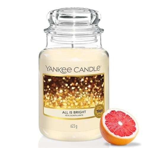Image of Yankee Candle Scented Candle | All is Bright Large Jar Candle | Long Burning Candles: up to 150 Hours