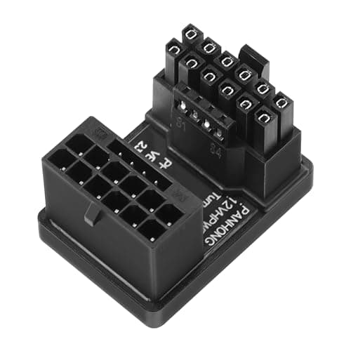 Image of CERRXIAN 12VHPWR 12+4 Pin 180 Degree Angle Power Adapter,PCI-e 5.0 12VHPWR ATX3.0 600W 16 Pin 180 Degree Angle Female to Male Adapter,for RTX40' Series Graphics Card