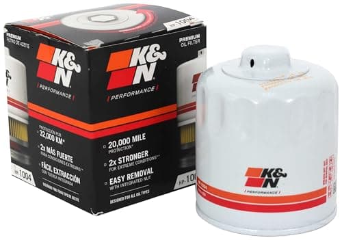 Image of K&N Oil Filter - Spin-On 80x87mm compatible with Hyundai, Kia, Mitsubishi, Subaru, Honda, Acura (HP-1004)