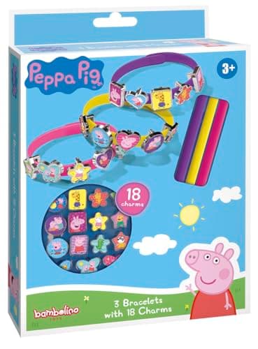 Image of Totum Peppa Pig Jewellery Craft Set, Make 3 Bracelets, with 18 Charms, Suits Ages 3 Years +