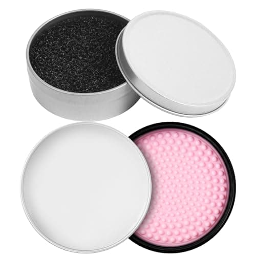 Image of AOOWU Makeup Brush Clean Set, Brush Cleansing Balm with Deep Cleansing Pad, Solid Soap Cleanser, Easy to Clean Blenders Brushes Shampoo, Removes Shadow Color Cosmetic Colors for Daily Use Travel Set