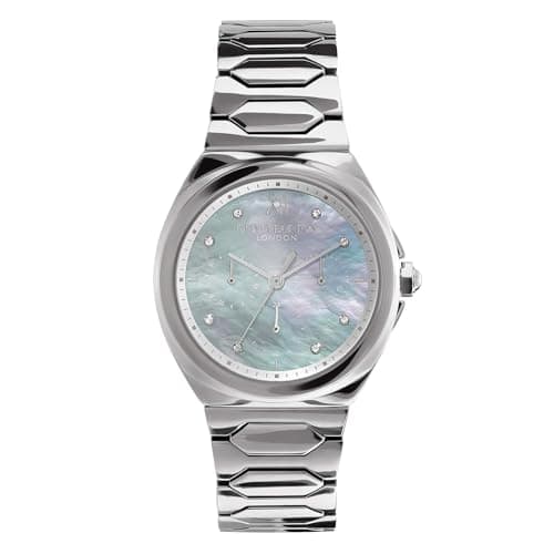 Image of Olivia Burton Three Hand Quartz Movement Watch for Women Lustre Collection with Silver Stainless Steel Bracelet - 24000149