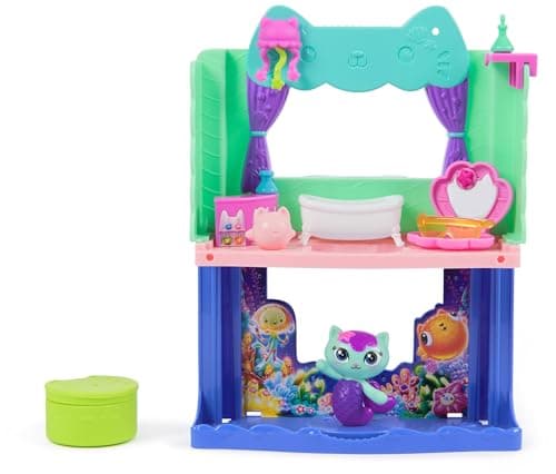 Image of Gabby's Dollhouse: The Movie, MerCat's Spa-wesome Bathroom, Toy Figure, doll's house accessories & Surprise Toy, Kids Toys for Girls & Boys Ages 3 and Up